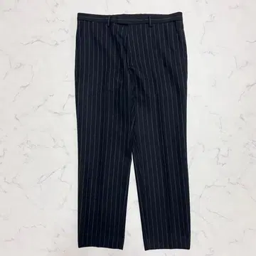 DRIES VAN NOTEN 울 스트라이프 슬랙스