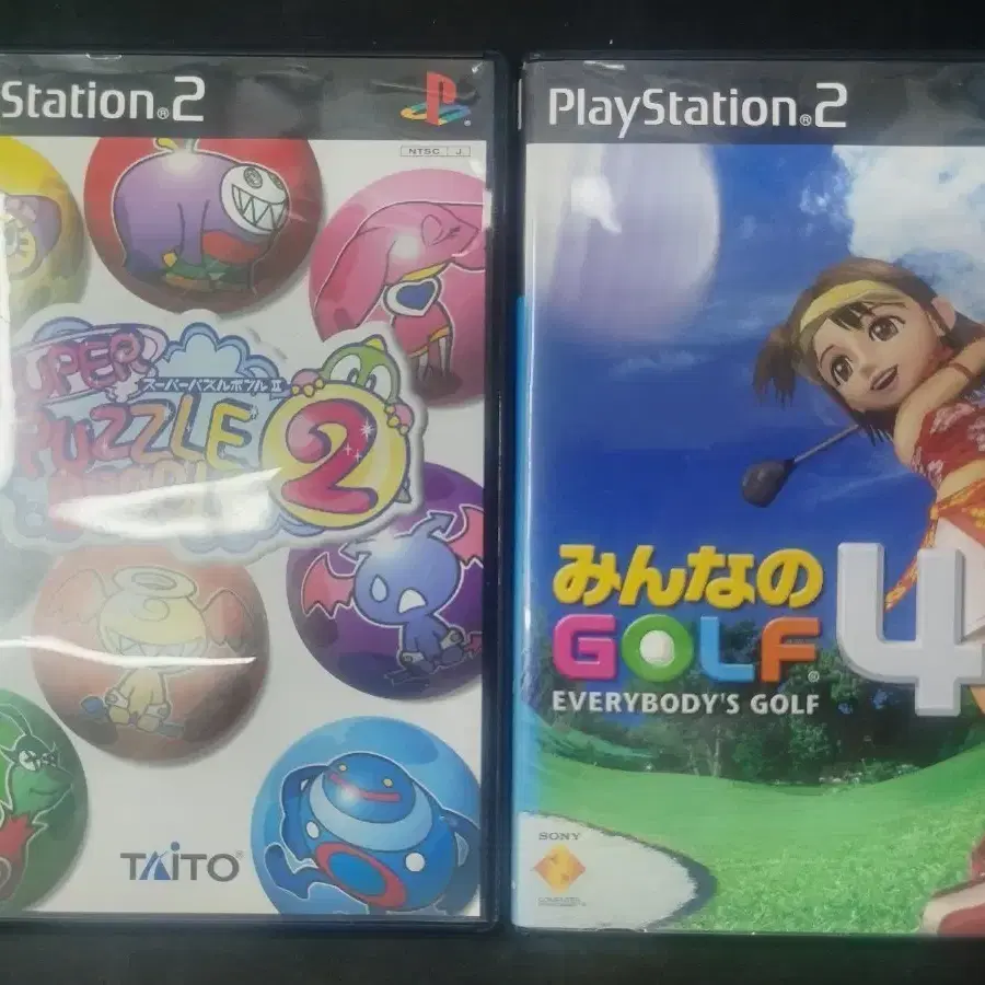 Ps2 슈퍼퍼즐보블2 일판 모두의골프4 일판 팝니다 플스2