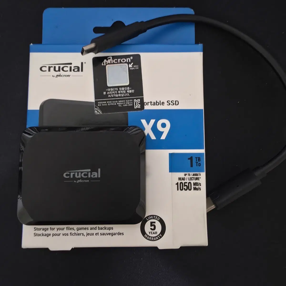 Crucial X9 Portable SSD 1TB , 외장 ssd
