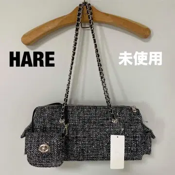 미사용 HARE 하레 숄더백 블랙 참 포함