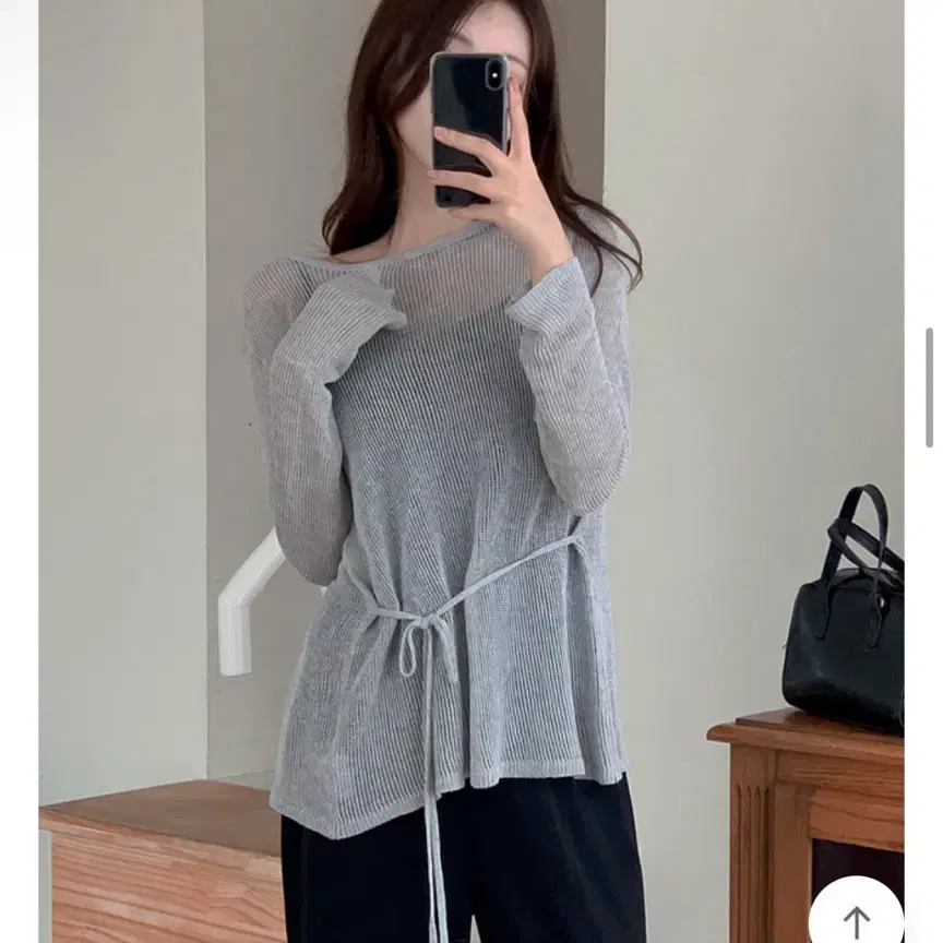(새상품)리리앤코 투웨이 시스루 니트
