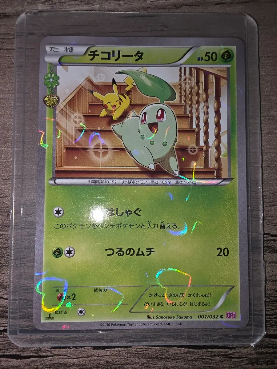포켓심쿵 치코리타 001/032 (일판) 1st Edition
