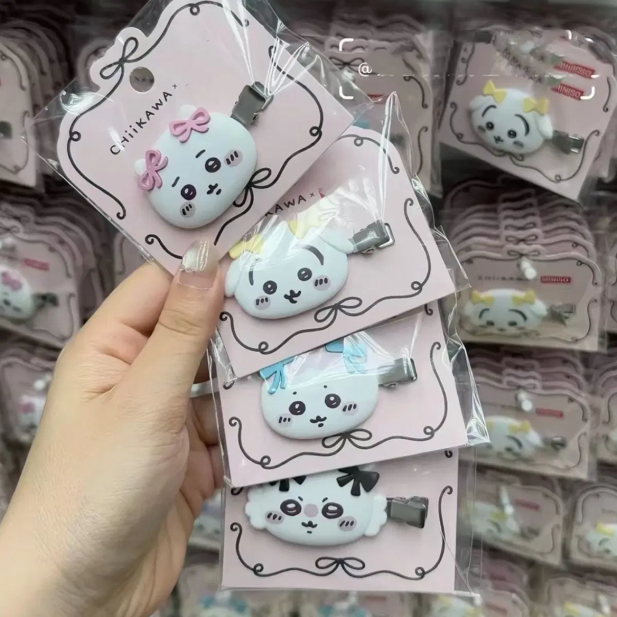 먼작귀 우사기 하치와레 모몽가 치이카와 헤어핀