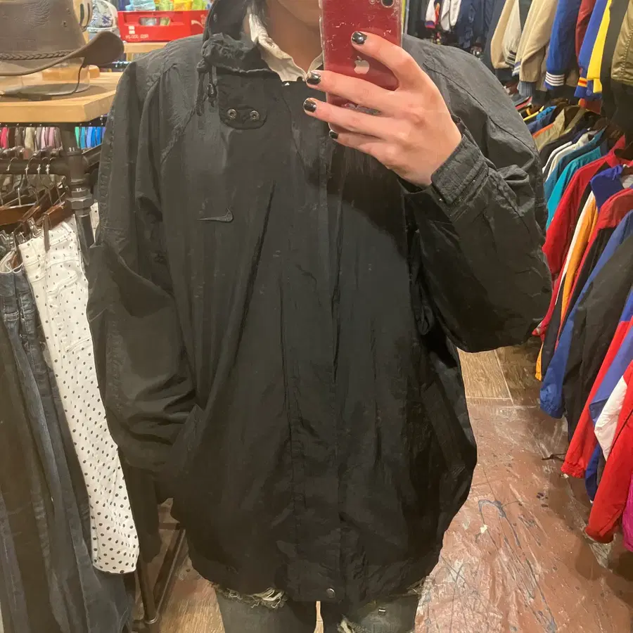 [HI] 빈티지 나이키 바람막이 블랙