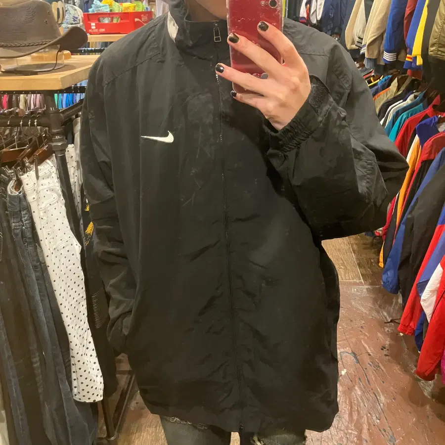 [HI] 빈티지 나이키 바람막이 블랙