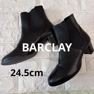 [새상품급] 버클레이 BARCLAY 사이드 고어 부츠 블랙 24.5cm