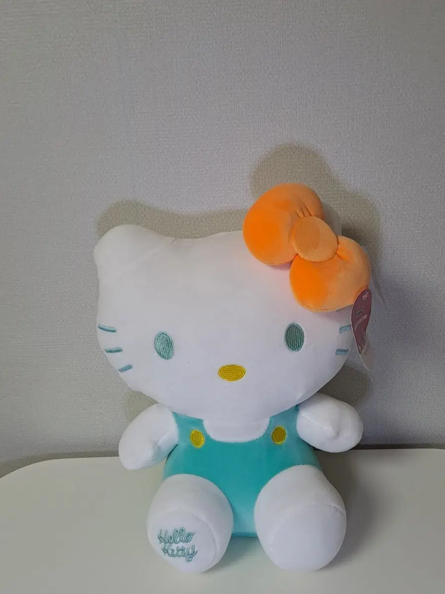헬로키티 인형 오렌지 리본 인형 중형