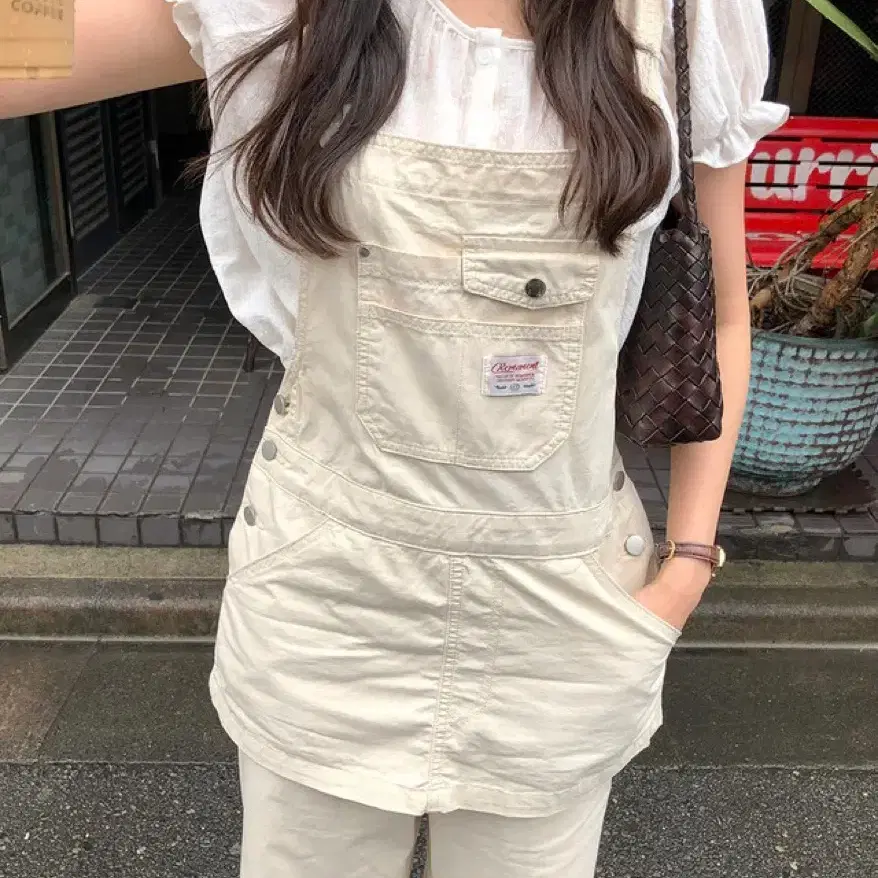 (하루특가) 오디너리먼트 made 켈스 레이어드 오버롤팬츠 멜빵바지