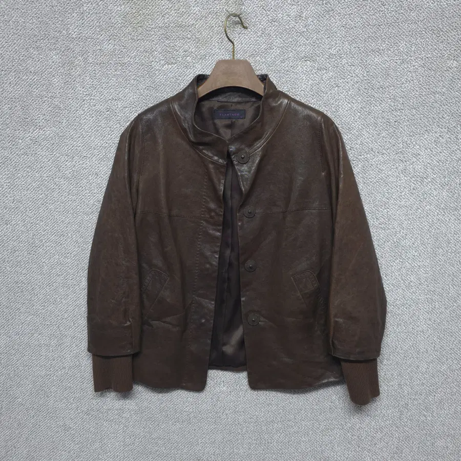 후라밍고 여성 다크브라운 양가죽 자켓 55size