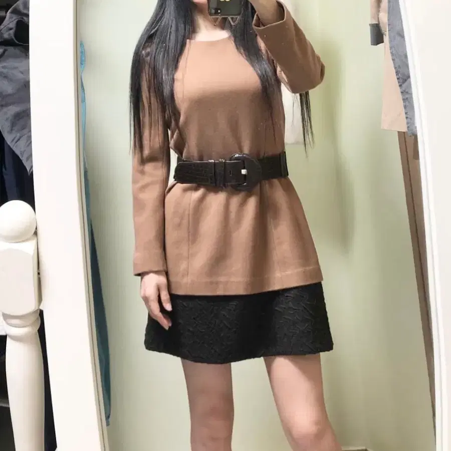 케네스레이디ㅡ 심플 원피스 55/ 상태최상/벨트포함