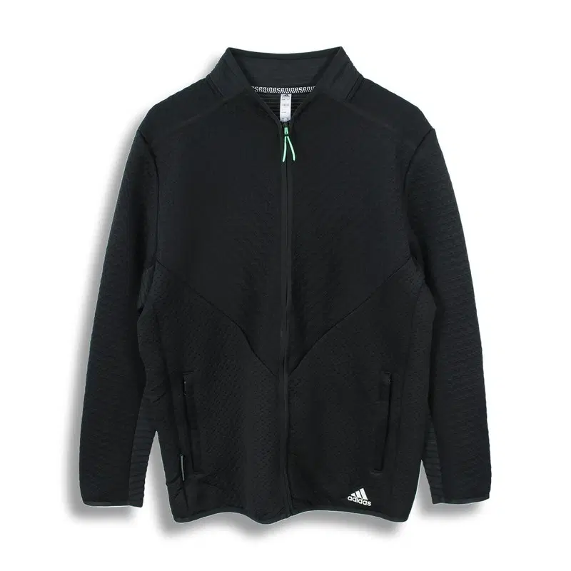 아디다스 (MEN - XL) 폴리 프라임그린 라인 로고 집업 저지