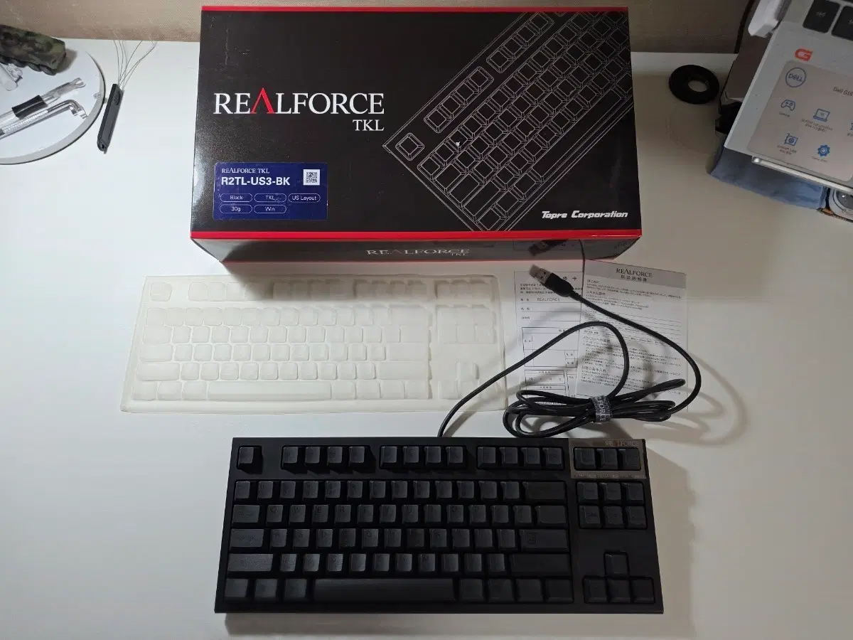 풀윤활 리얼포스R2 TKL 토프레 무접점 30g 블랙 키보드 싸게 드려요