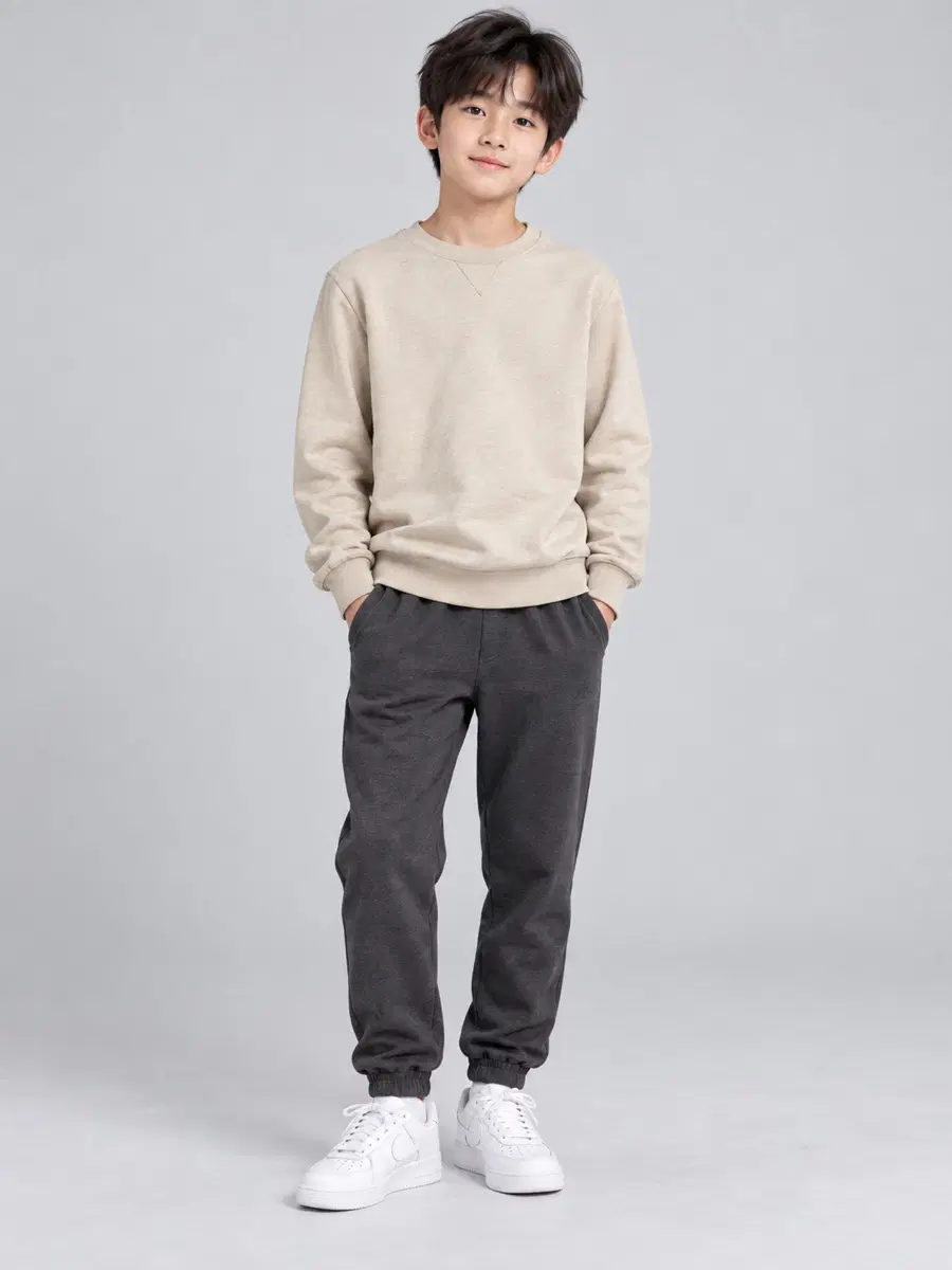 150사이즈 내셔널지오그래픽 맨투맨 아이보리 정품 주니어