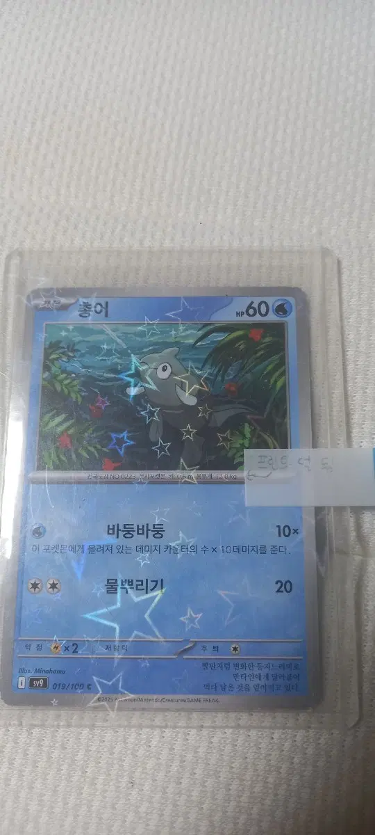 포켓몬카드 총어 에러카드