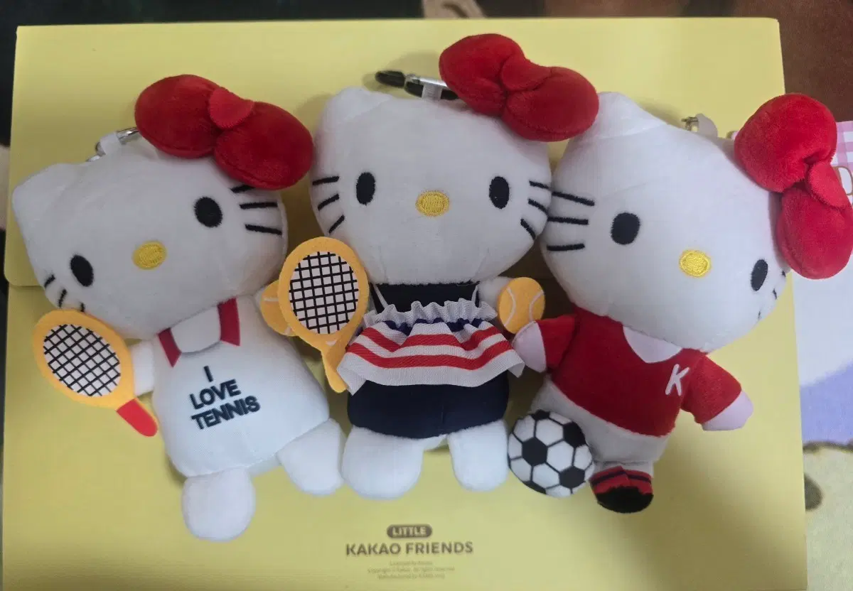 헬로 키티 인형 키링 3게 세트