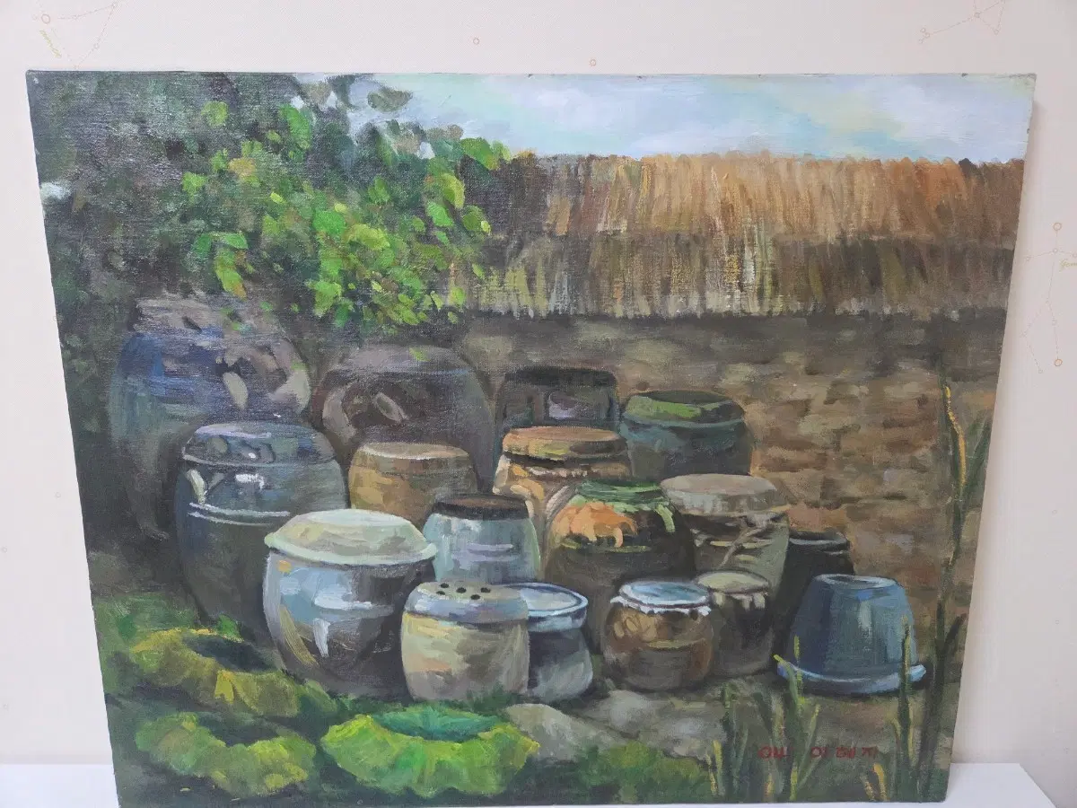 이혜지 화가 장독대 항아리 유화 그림