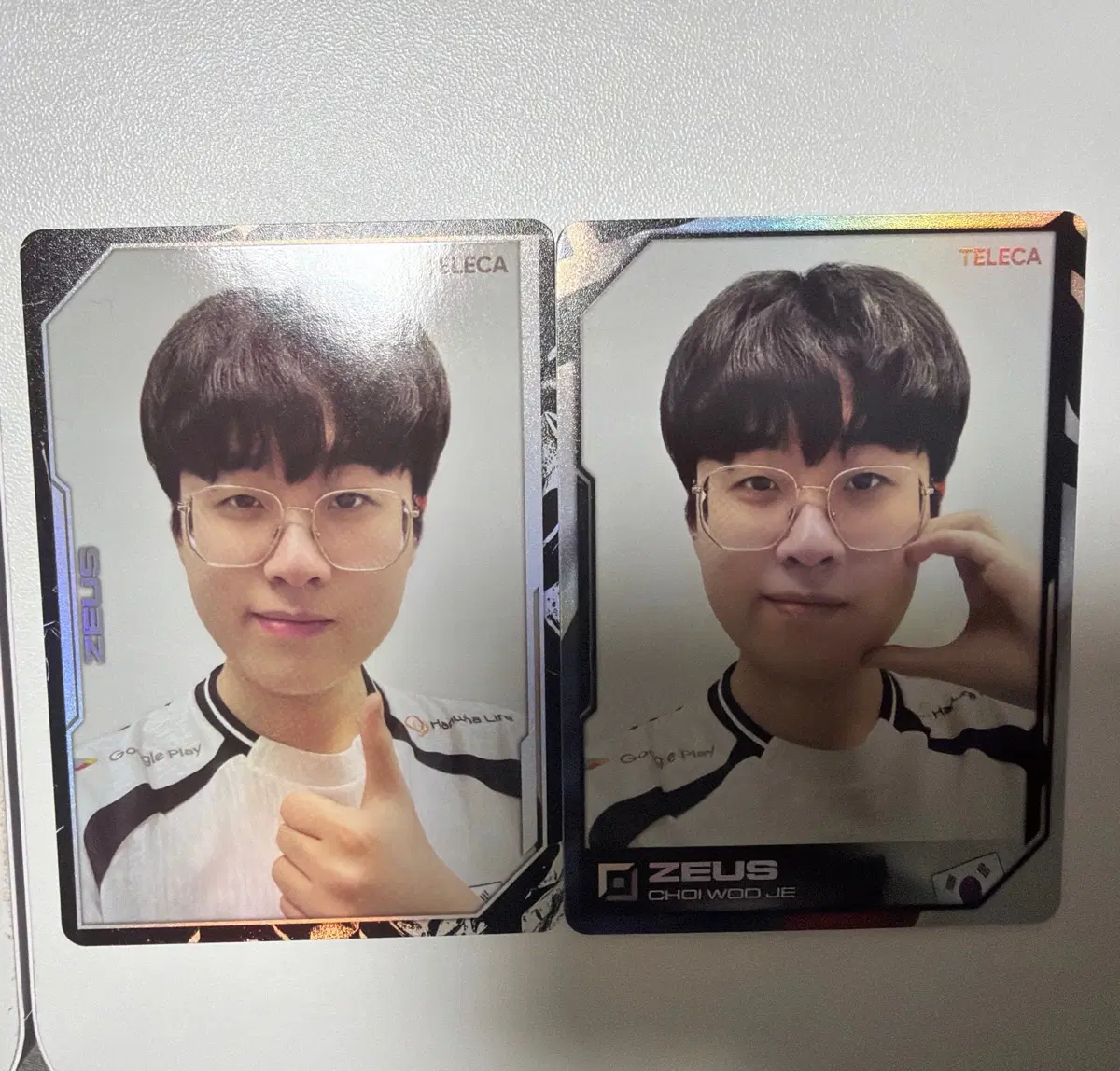 (일괄판매) 롤 국가대표 국대 아시안게임 아겜 테레카 teleca 트레이딩 카드 SF급 제우스