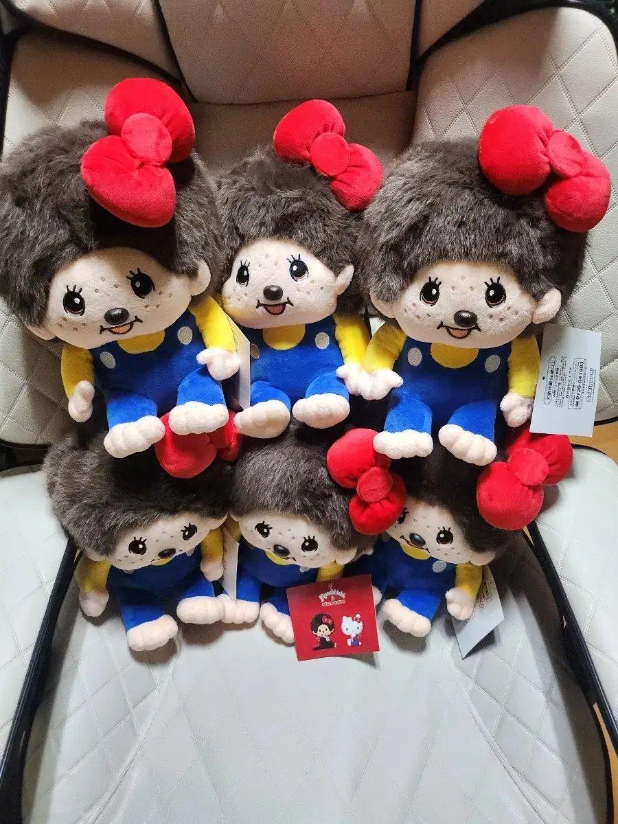 몬치치 봉제인형 중형 6종 세트