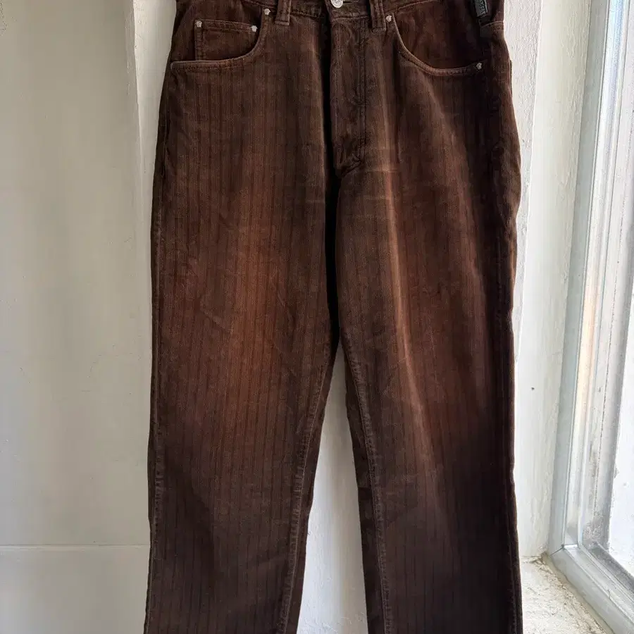 90s versace medusa corduroy pants