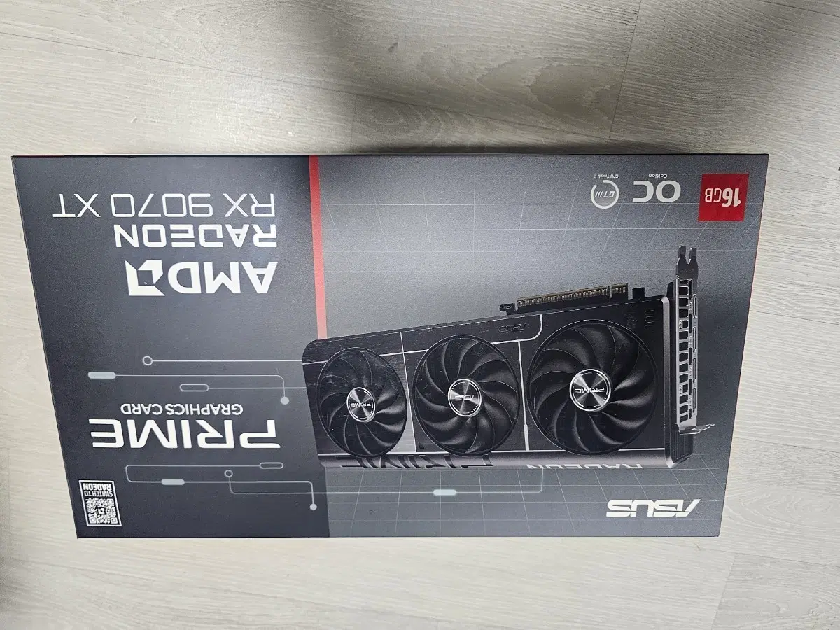 ASUS 라데온 RX 9070 XT PRIME 그래픽카드 16GB OC
