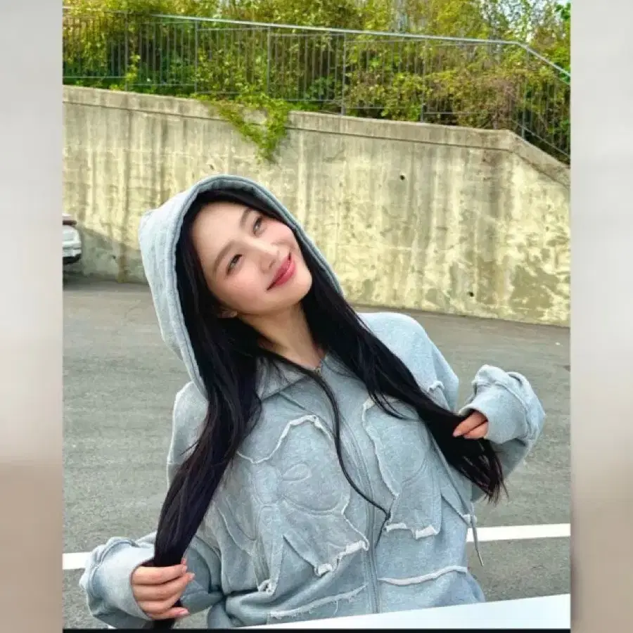 유희 리본 후드집업