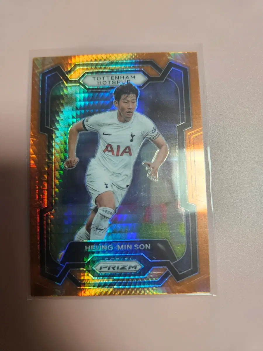 축구)손흥민 2023 Panini 오렌지 하이퍼 프리즘 카드