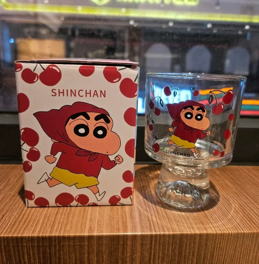짱구는 못말려 유리컵 체리