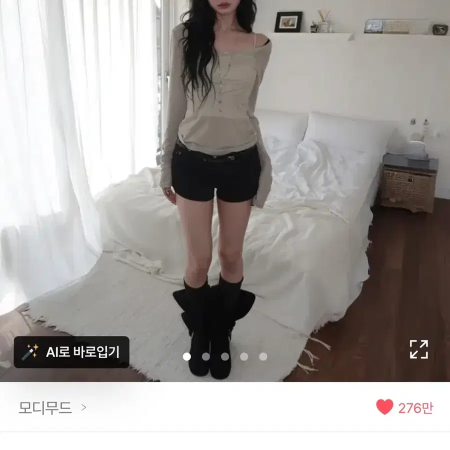 모디무드 반바지 블랙 S