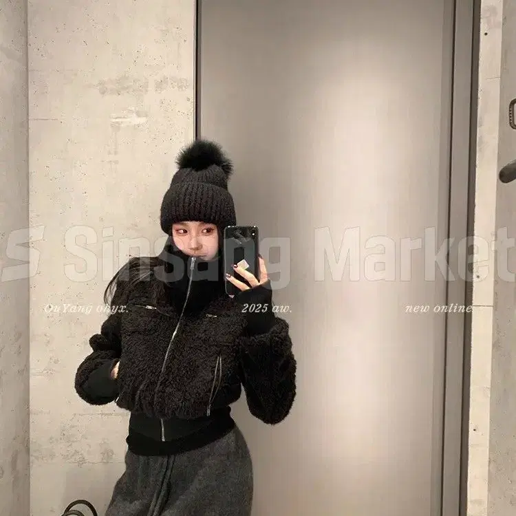 [빠른발송] 루다 하이넥 퍼 플리스 크롭집업 뽀글이 퍼잠바 후리스 러블리