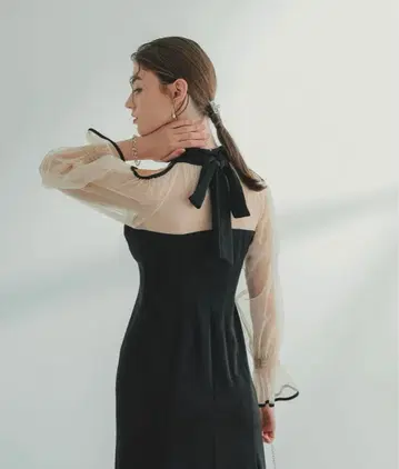 컷 아웃 머메이드 드레스 결혼식 드레스 블랙 M 2차 파티