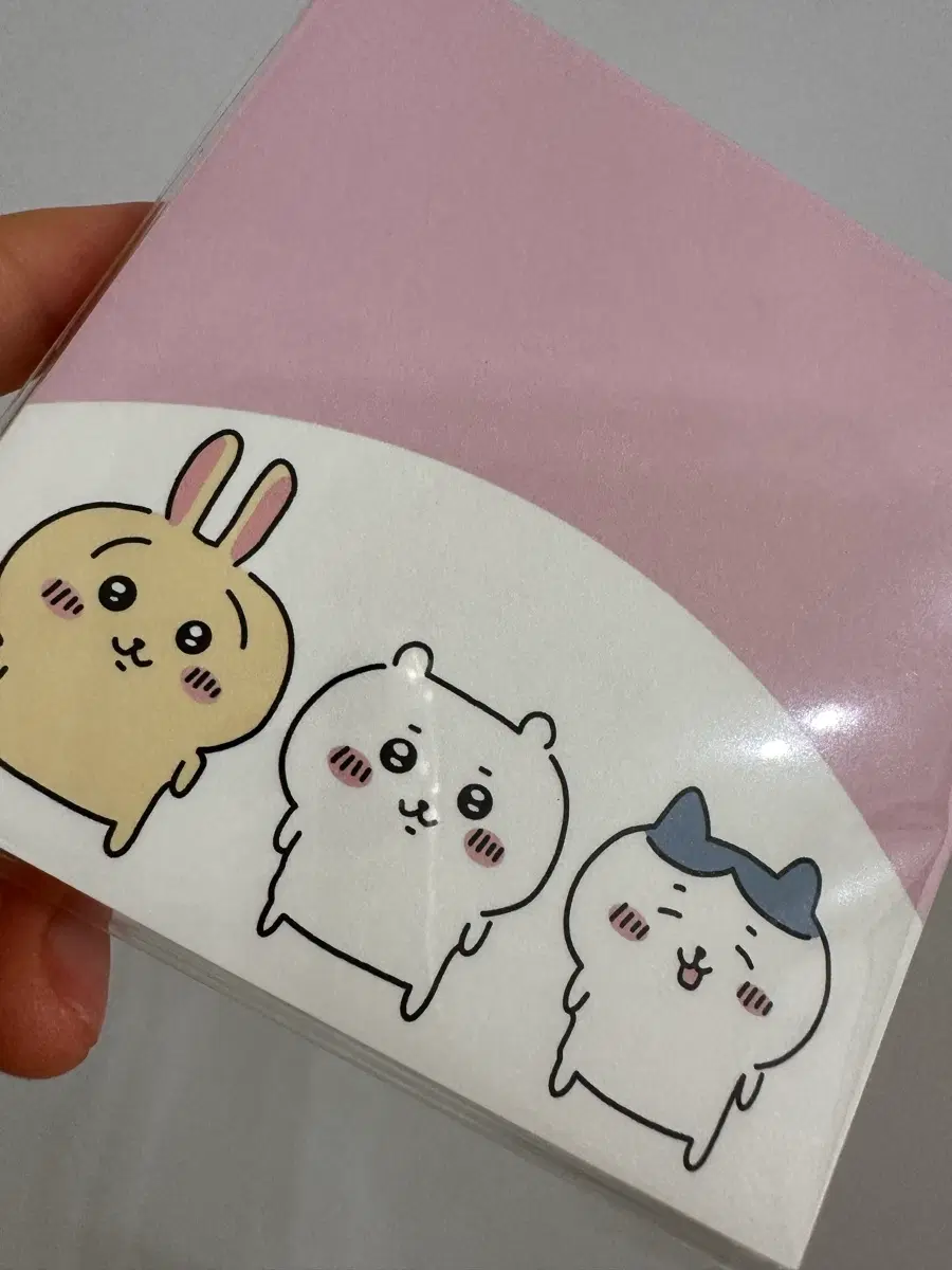 치이카와 하치와레 우사기 핑크 떡메모지 떡메 문구 다꾸 포용