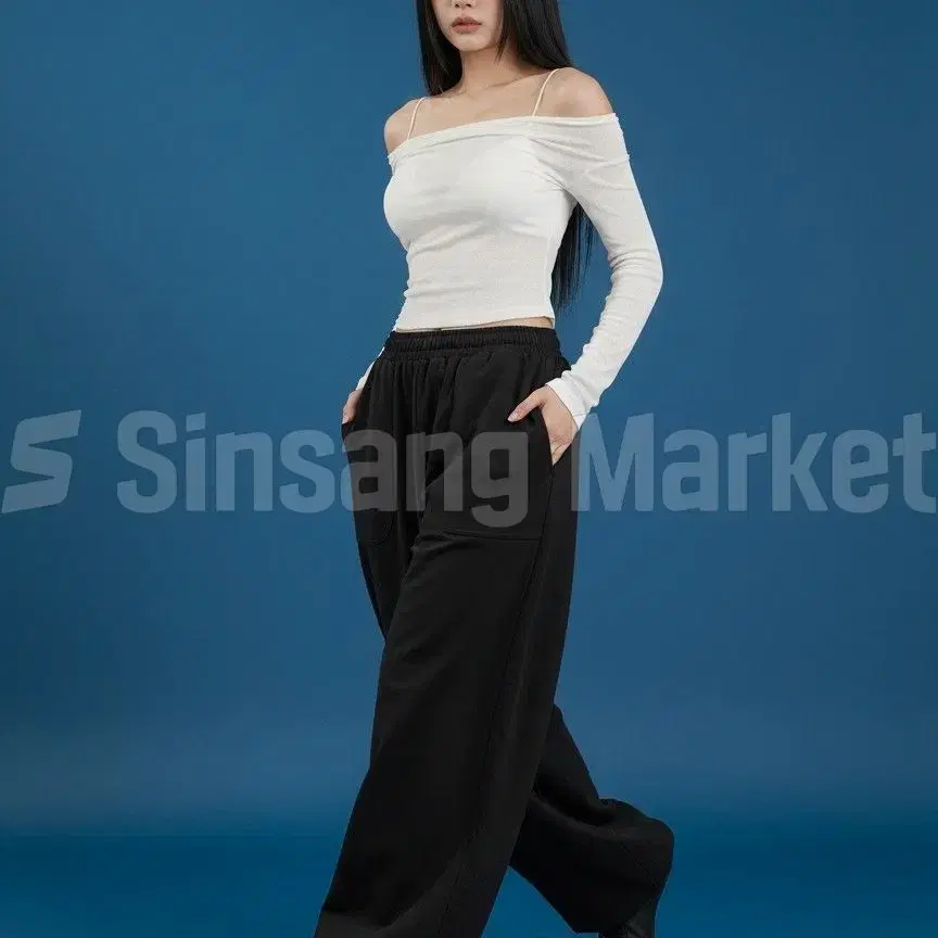 [빠른발송] 시스루언발t 오프숄더 섹시 크롭 긴팔티 레이어드 캐주얼룩 데