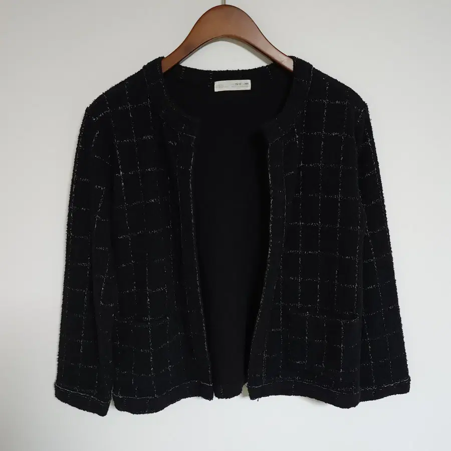 674 자라 ZARA 블랙 여성 트위트 오픈 자켓