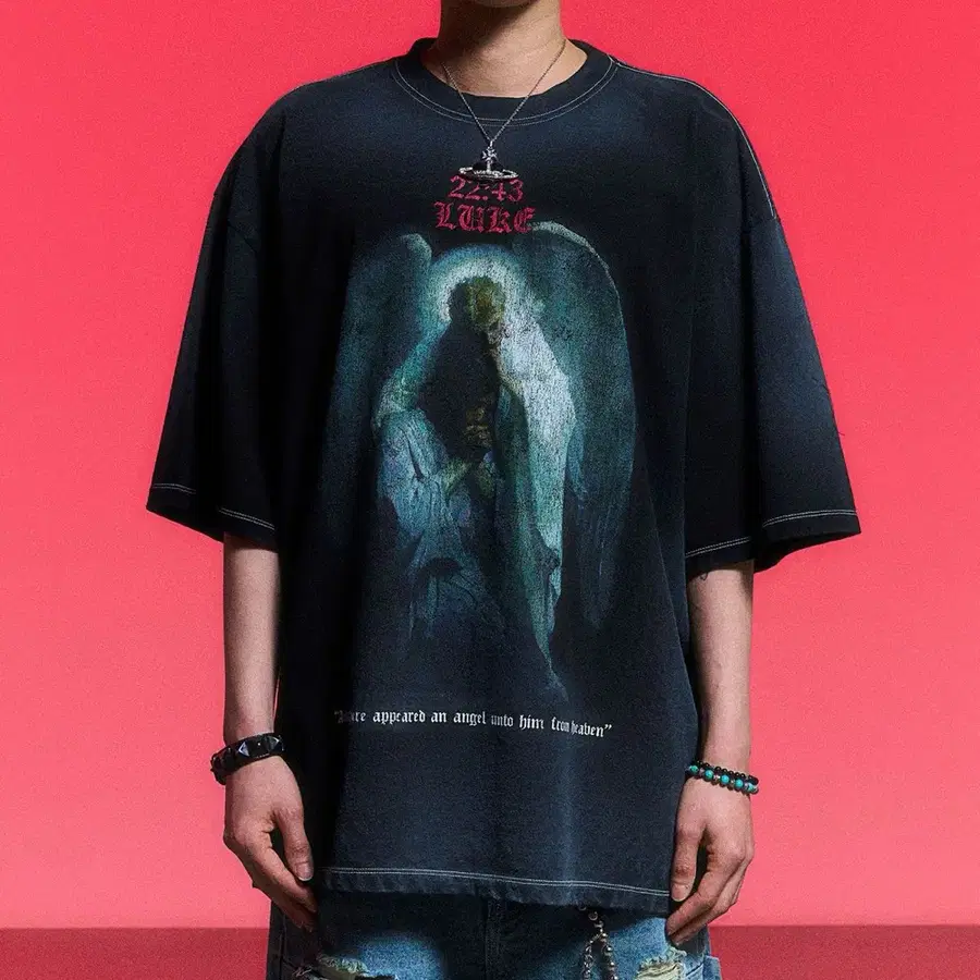 스키즘 인듀싱 LUKE T SHIRT_BLACK 반팔 티셔츠 XL