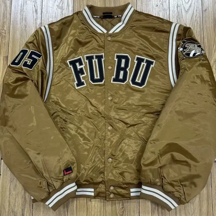 FUBU 후부 퀼팅 안감 바시티 재킷