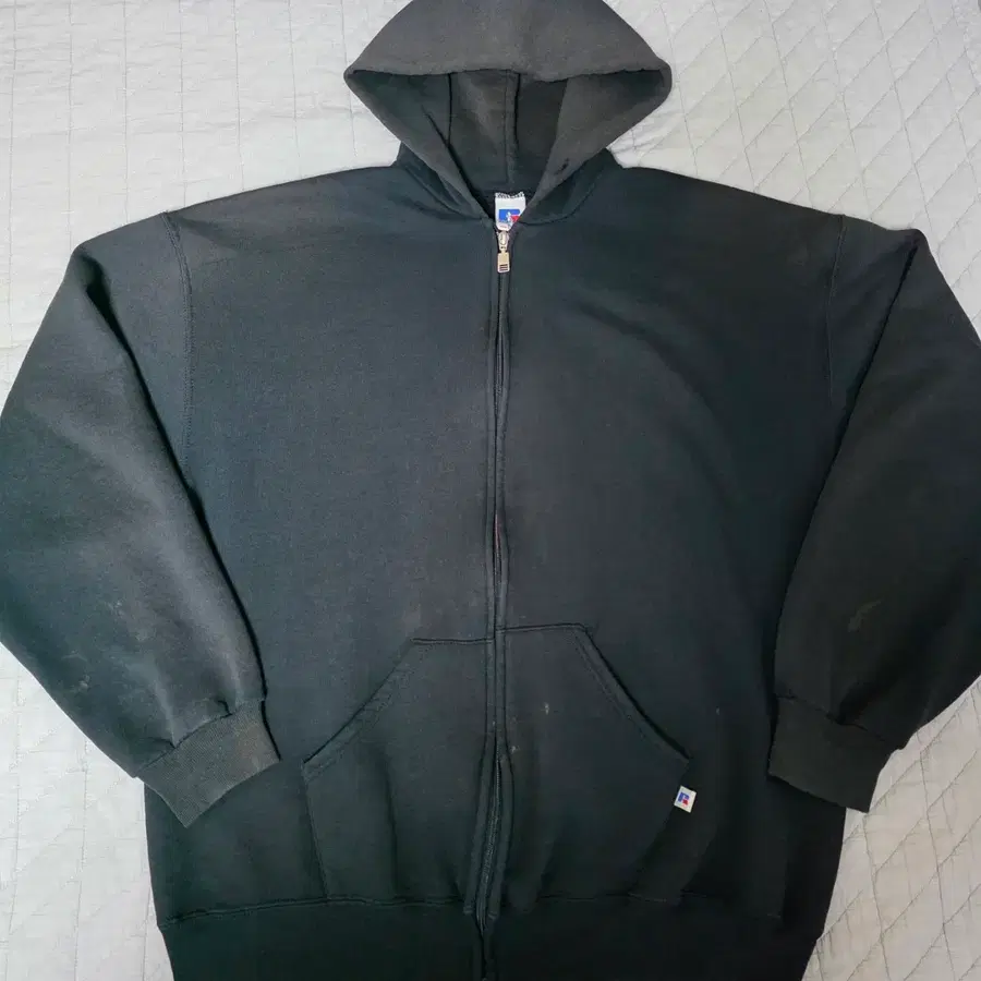 [XL] 90s 빈티지 러셀 애슬레틱 후드집업 블랙 ver. 퍽쿨2