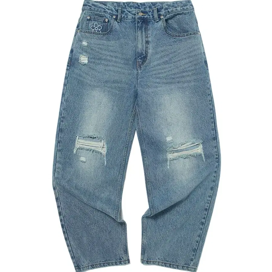 위캔더스 FLORAL DENIM PANTS (L.DENIM) 데님 팬츠 청바지 XL