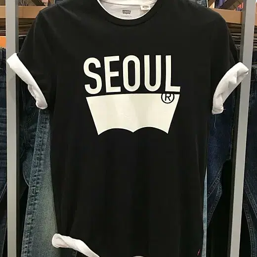 452- 리바이스 서울 티셔츠 블랙 L