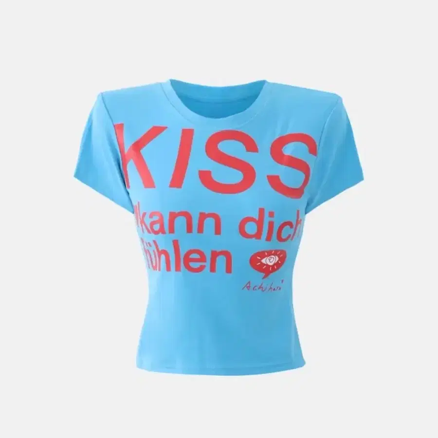 키스 프린터 레터링 반팔 | Kiss printer lettering short sleeve shirt