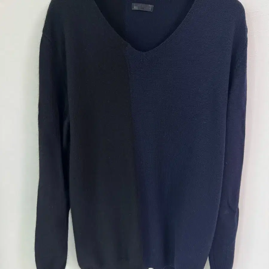 [Made in Italy]COSTUME NATIONAL HOMME 울 앙고라 투톤 니트(XL)