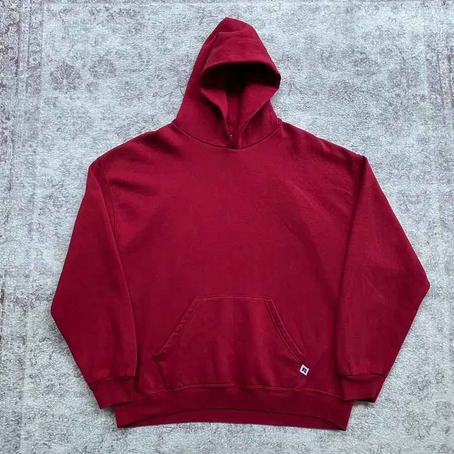 (XL) 90s 빈티지 러셀 후드 레드
