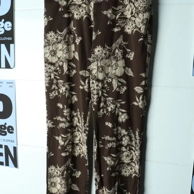 W(XL) 폴로 랄프로렌 면바지 팬츠 90S 년대 플라워-P11096