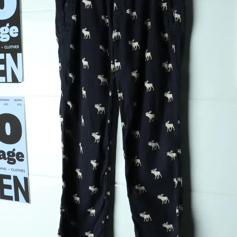 (L-XL) 아베크롬비 면바지 팬츠 Y2K 로고프린팅 희귀-P11097