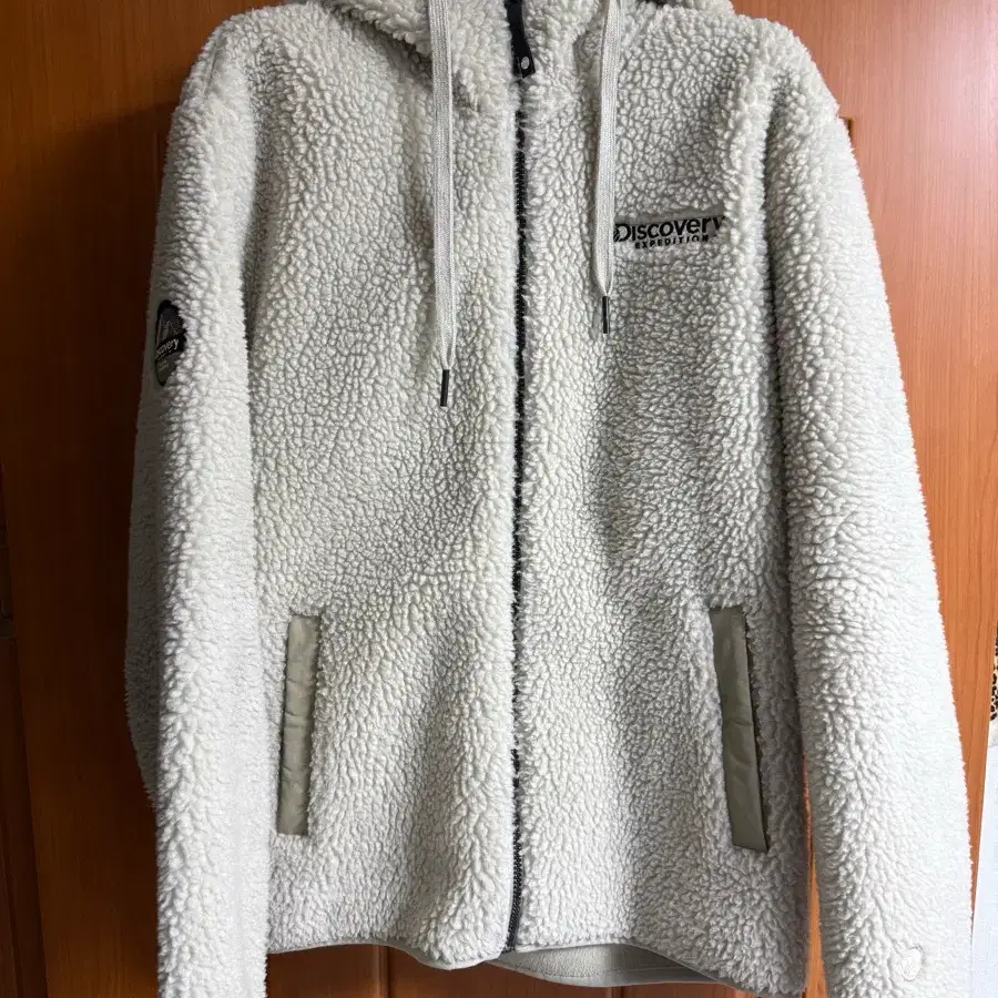 디스커버리 보아 플리스 남성 후드집업(BEIGE,100)