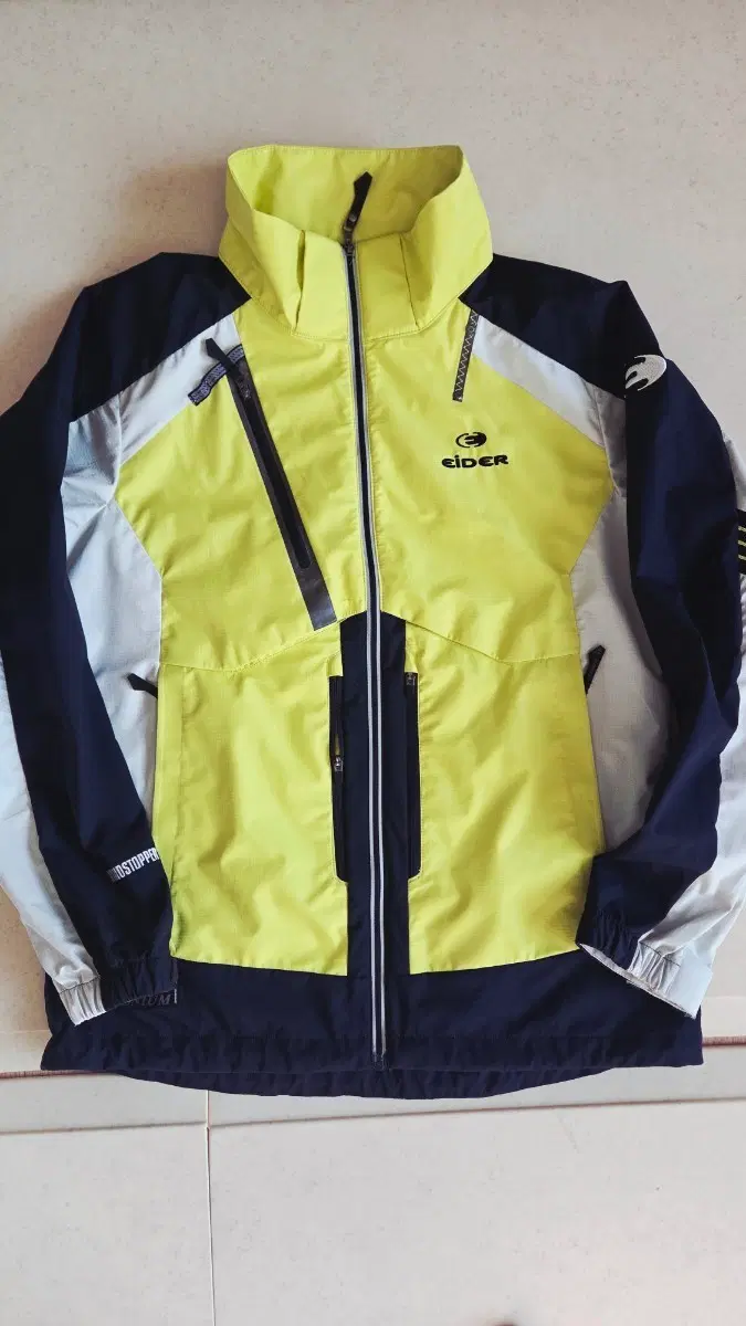 EIDER 윈드스토퍼 바람막이 자켓 옐로우/네이비