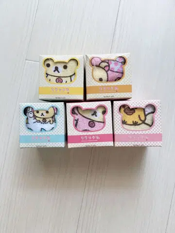리락쿠마 타월 5개 세트 손수건
