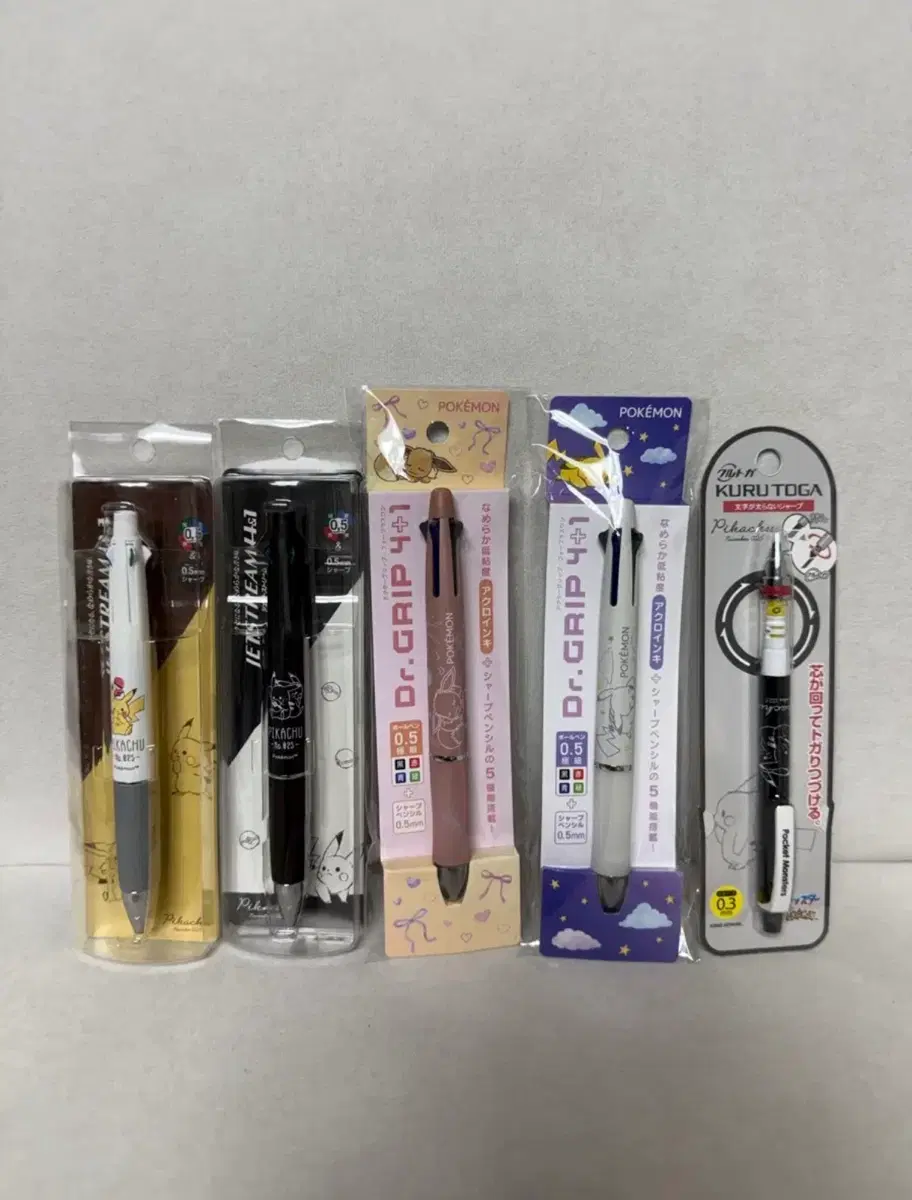 포켓몬스터 피카츄 샤프 볼펜 제트스트림 닥터그립 쿠루토가 포켓몬카드