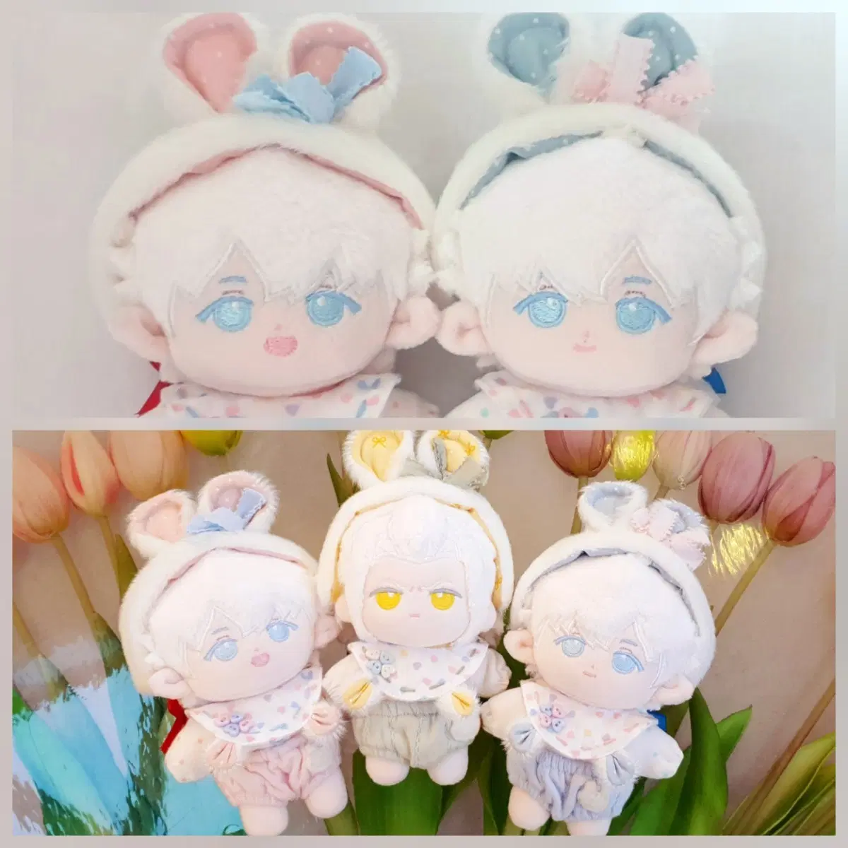 파판14 말랑하 말랑쌍디 알리제 알피노 하데스 비공식 10cm 솜인형 & 아기옷 일괄