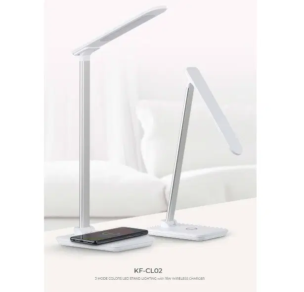 (카프) KF-CL02 무선충전겸용 LED 스탠드 15W 유무선 고속충전