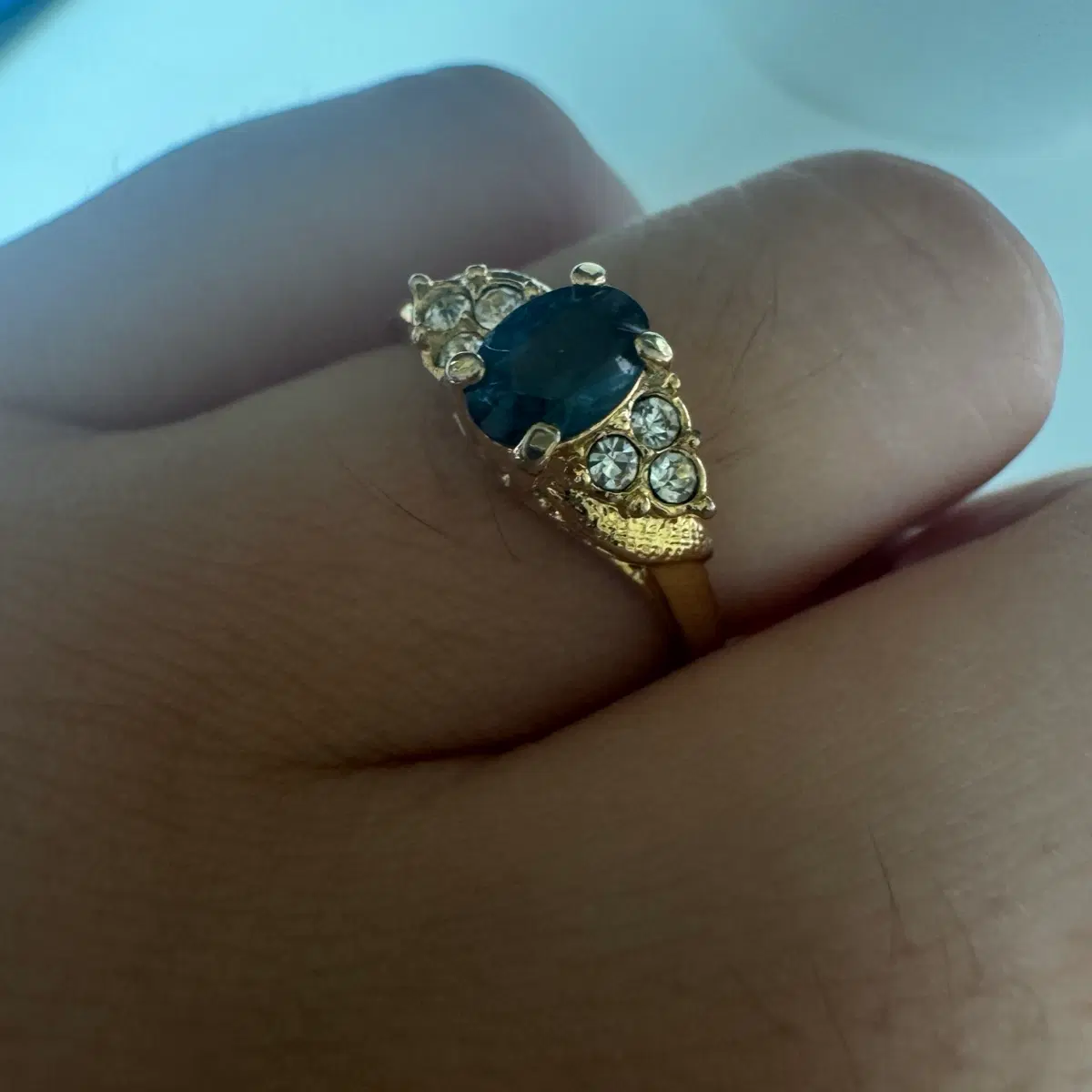 빈티지 금색 앤틱 보석 반지